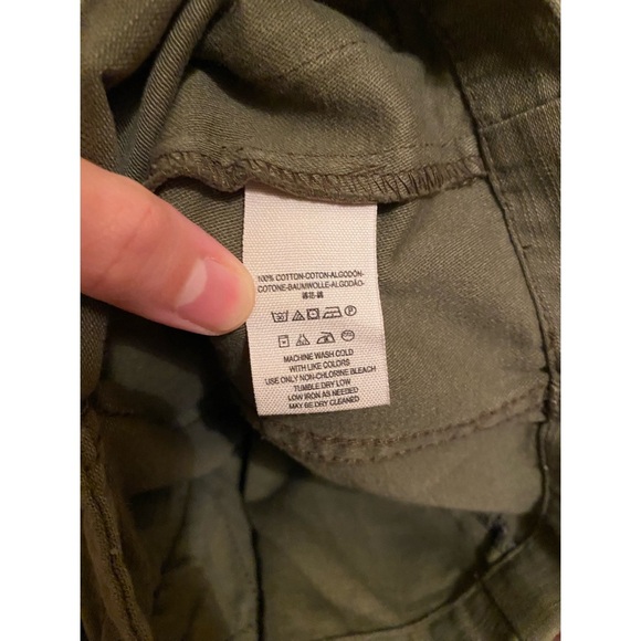 Olive Green Military Style Free People Utility Jacket - Picture 5 of 9